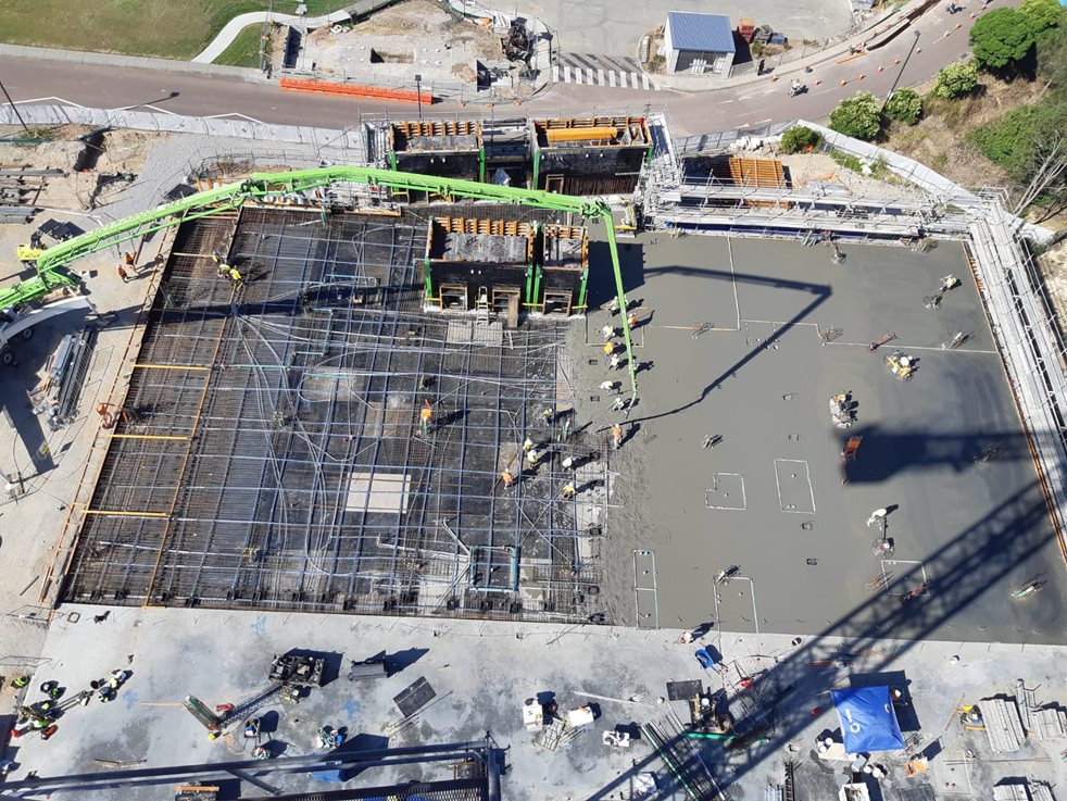 Concrete pouring begins at Wyong Hospital 